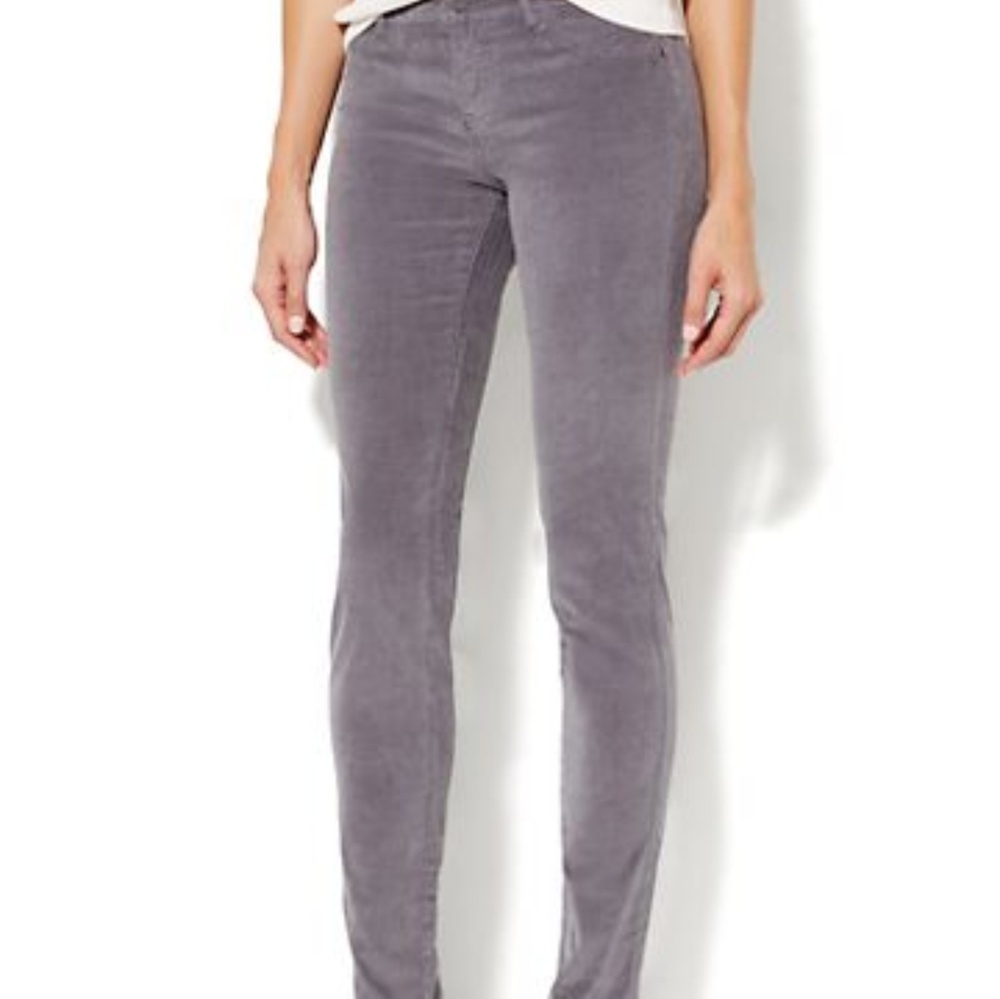 NY and Co gray stretch corduroy leggings